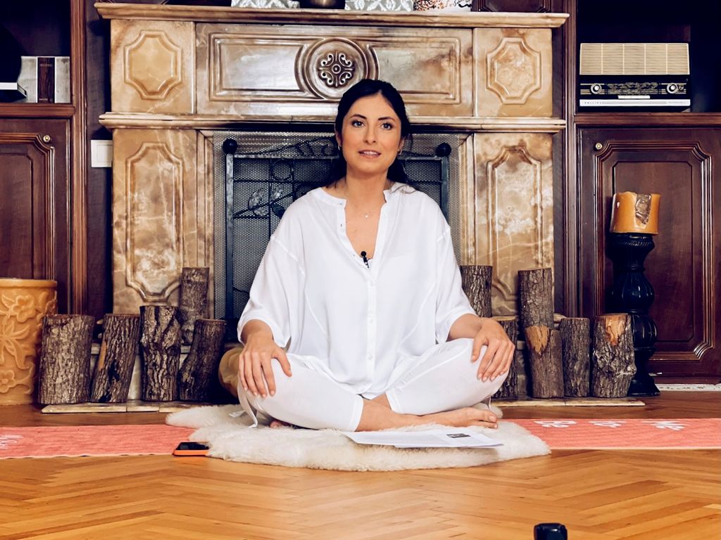 A capture from the TV Show; “Yoga Time with Gokce”
