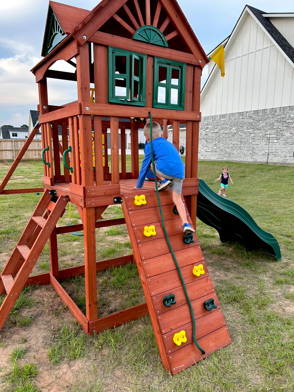 Ola did a great job assembling our swing set. He w