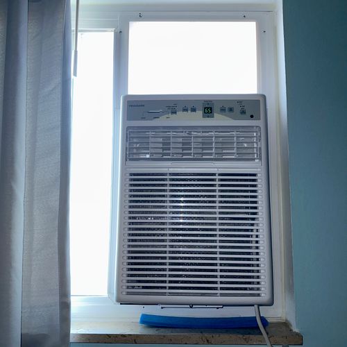 Did a great job setting up a complicated window AC