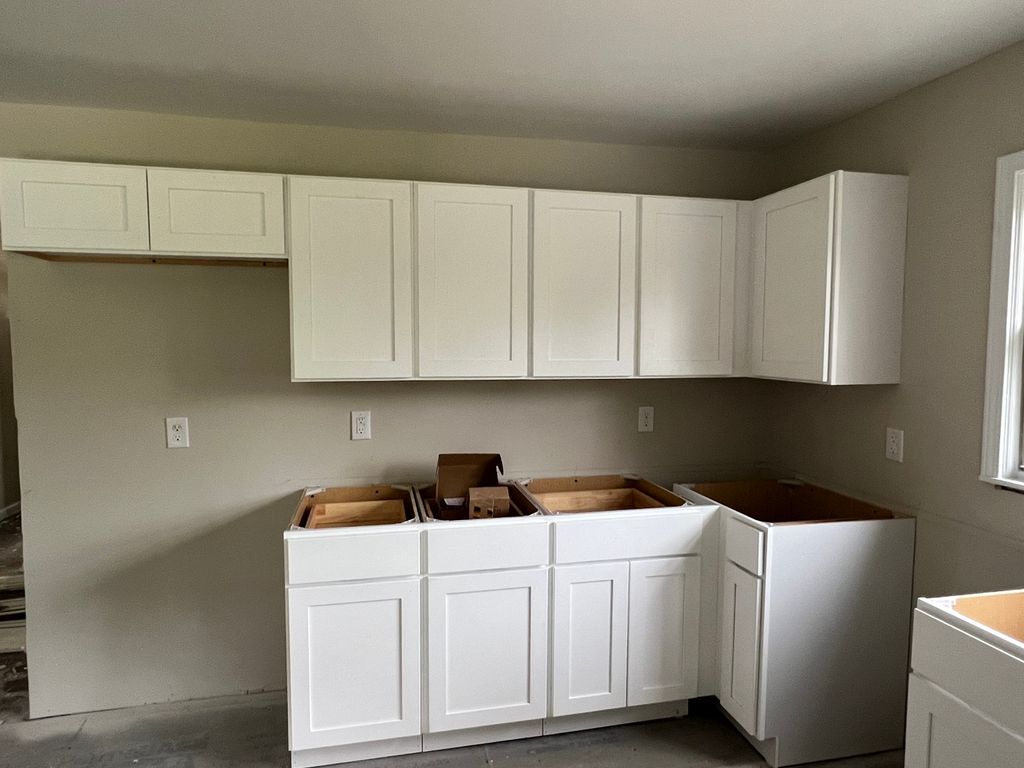New cabinets installed in house remodel