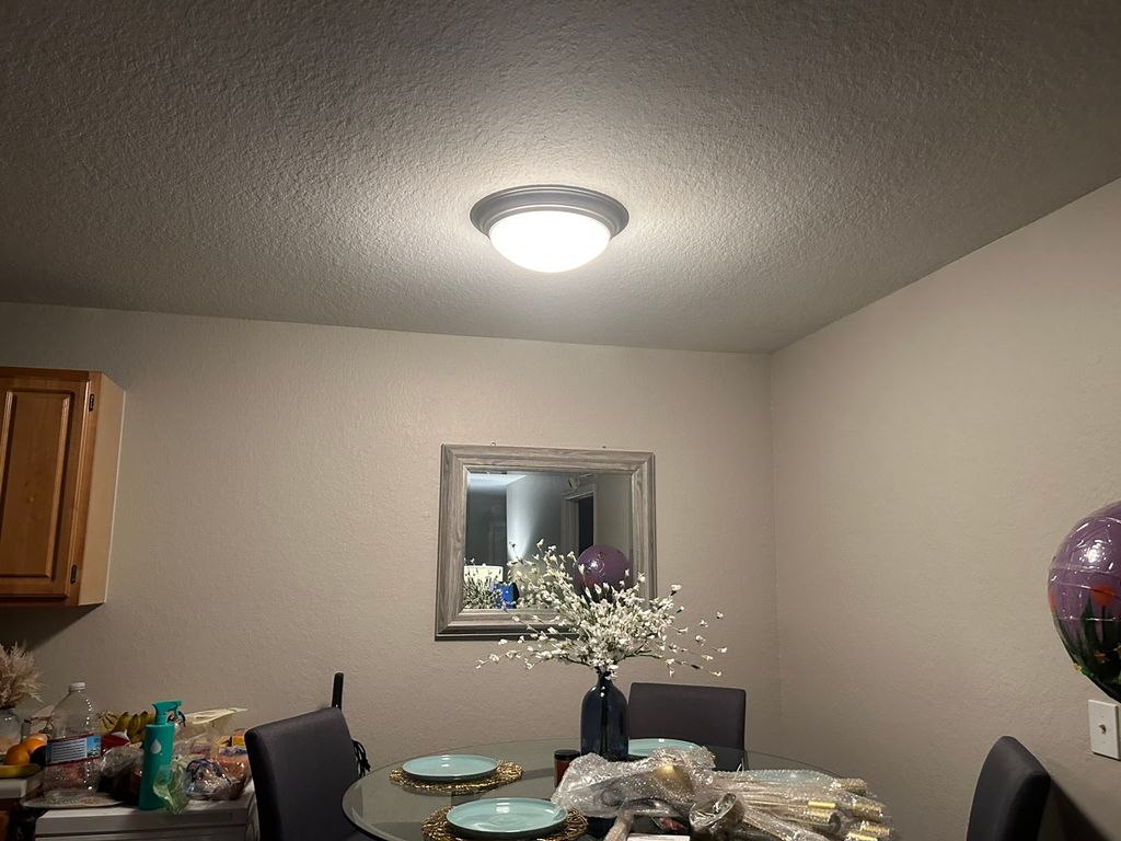 Replaced this light fixture with a more decorative