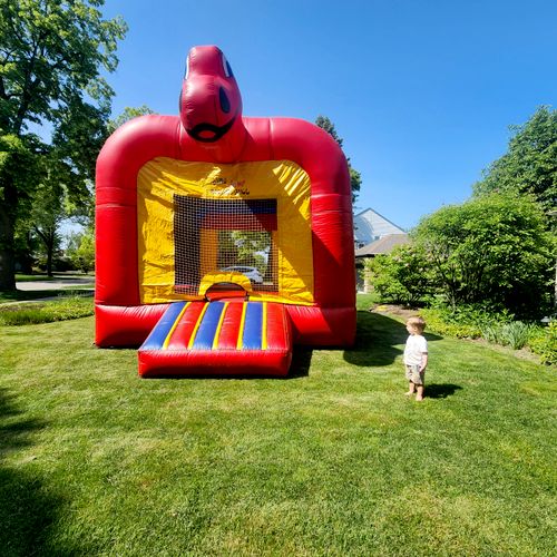 Renting a bounce house for my son's birthday was s