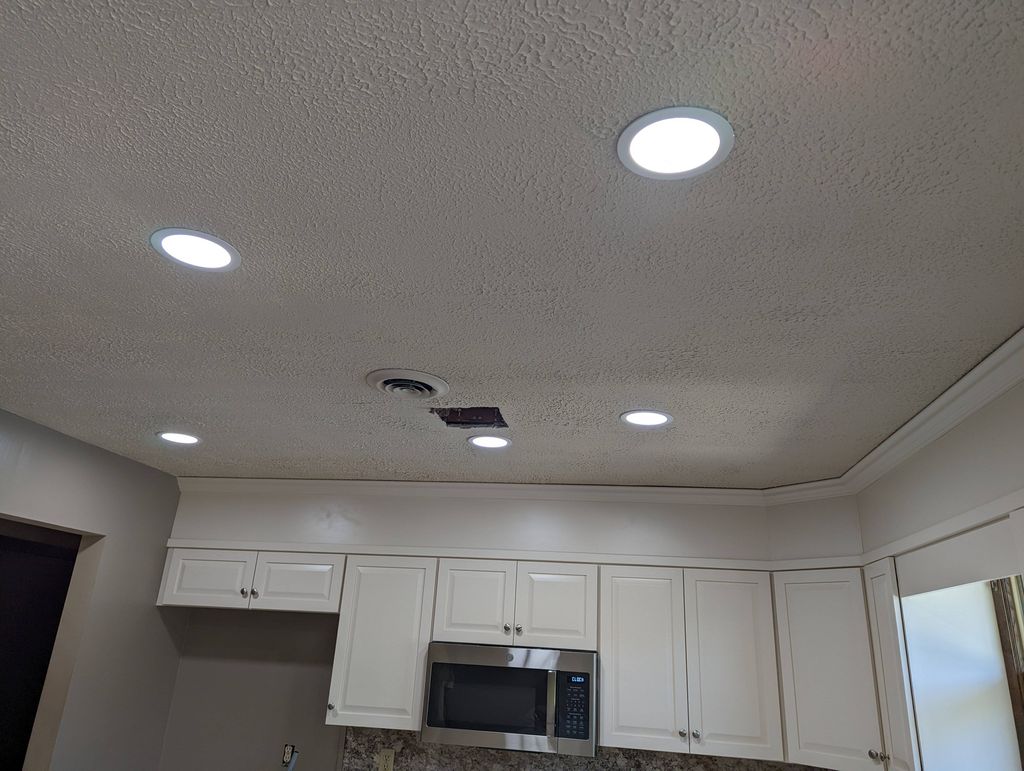 New LED recessed lights above appliances 