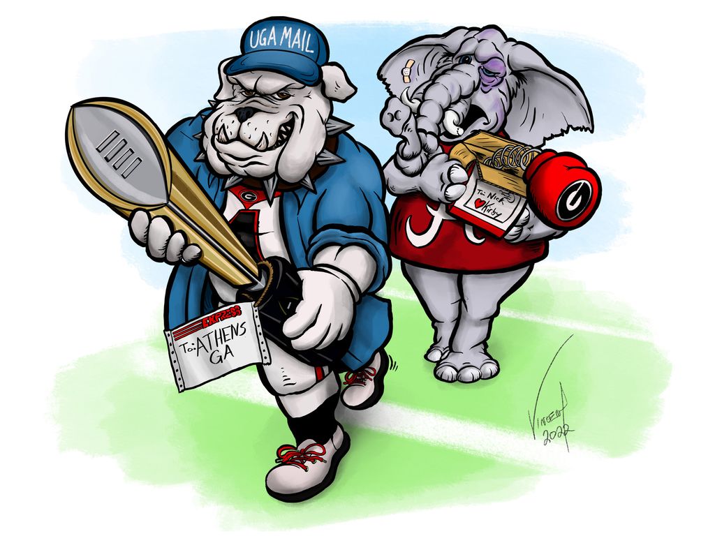 Mascot Illustration don in Procreate on iPad Pro.