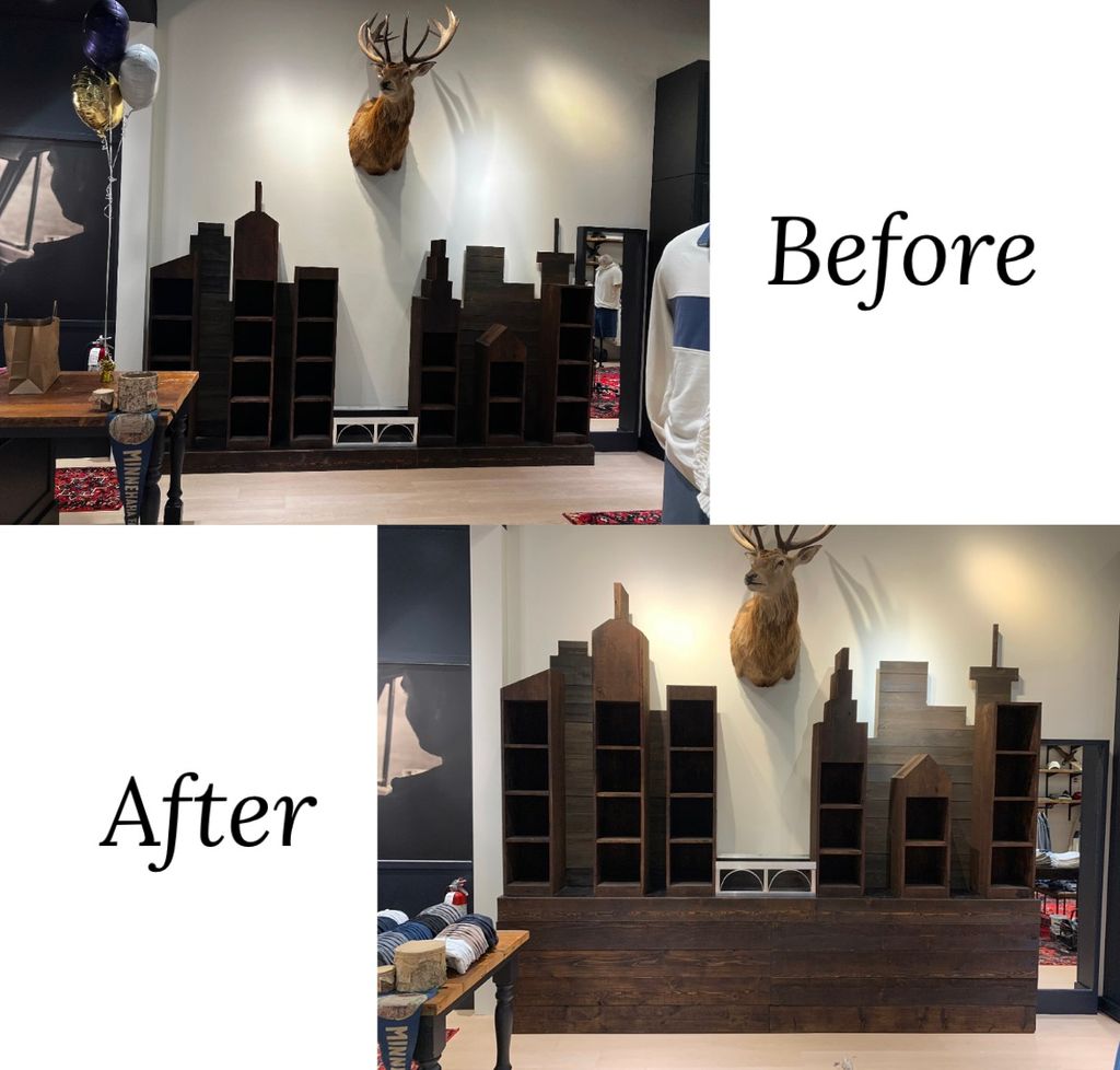Adding to the shelf to make the display higher