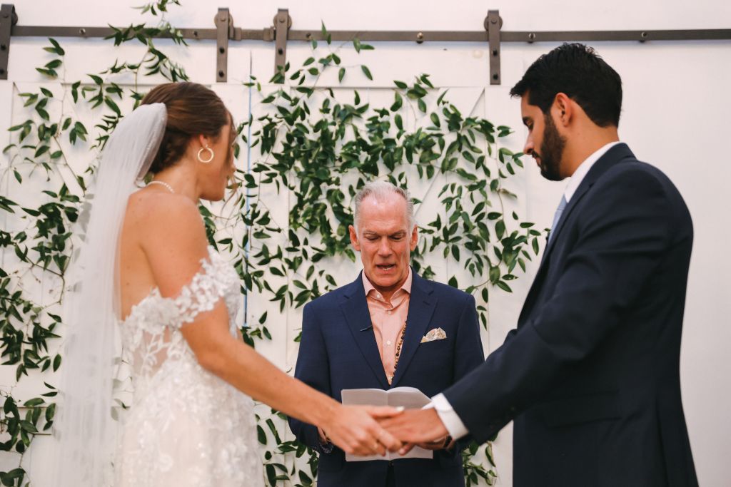 Me officiating my daughter's wedding.