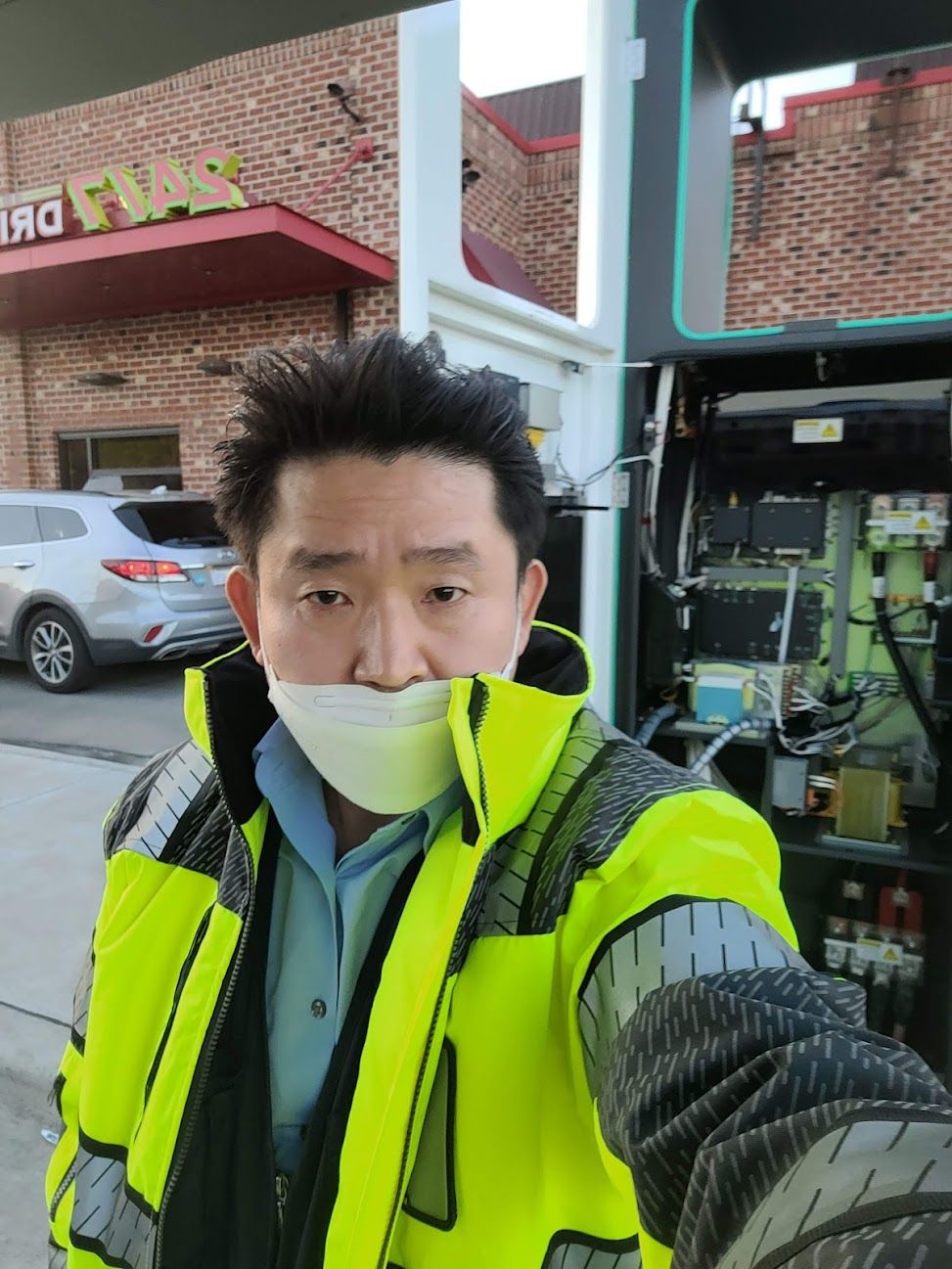 EV charger dispenser repair at city infra