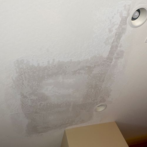 Repaired drywall damage in ceiling promptly and ef