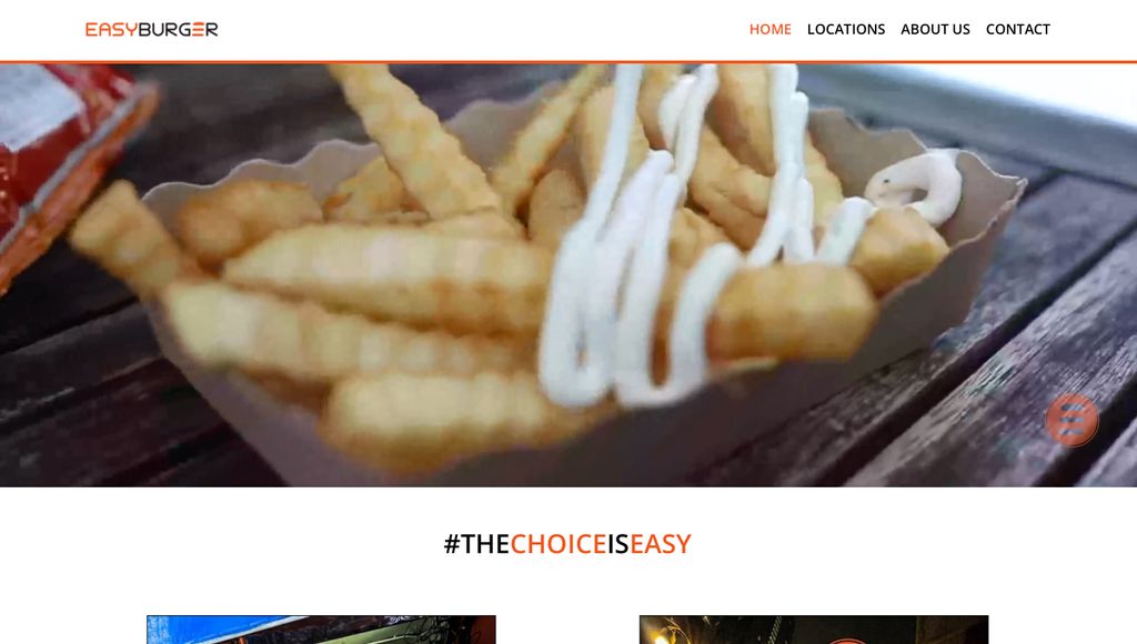 Easy Burger - Custom Website