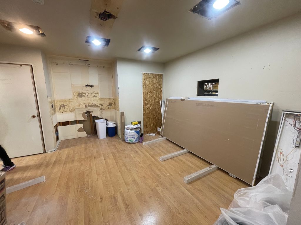 Drywall installation, painting 