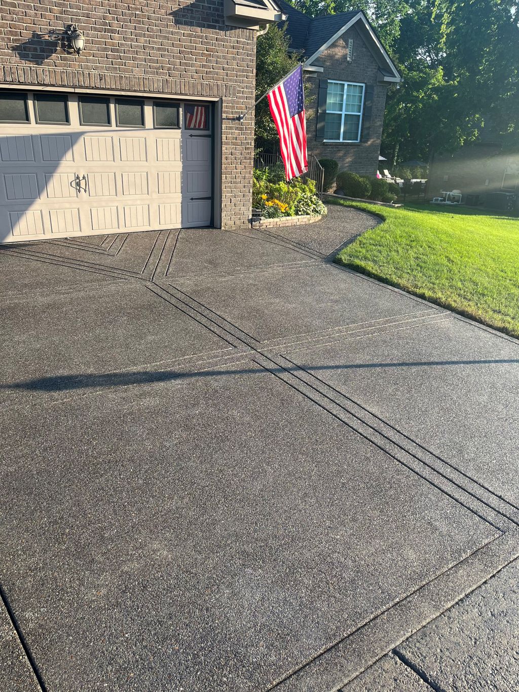 Gray Aggregate Driveway