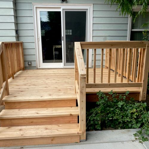 Mark and his team did a deck replacement, a fence 