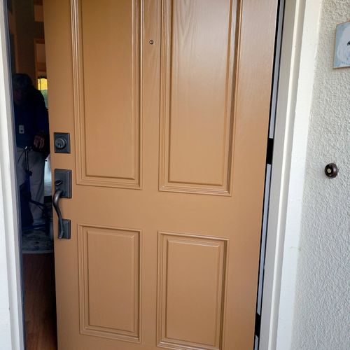 Door painting complete. German did a great job