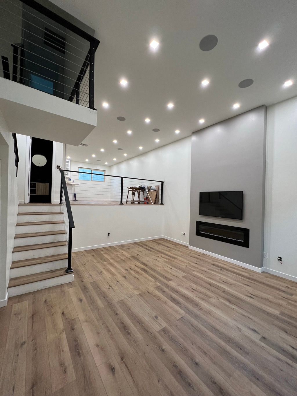 High ceiling recess lights installation 
Done by W