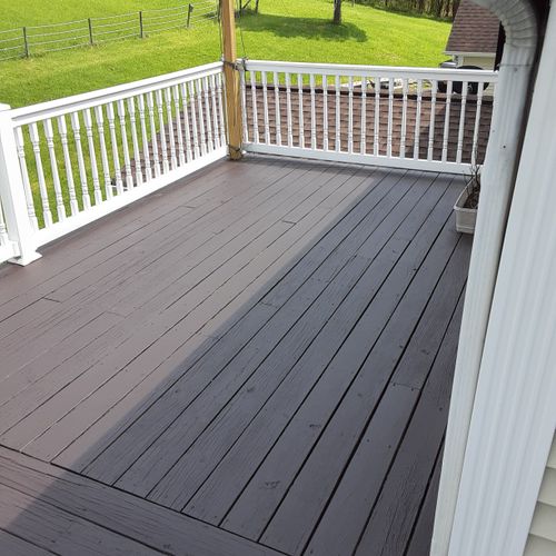 We put some new life into this deck by repainting 
