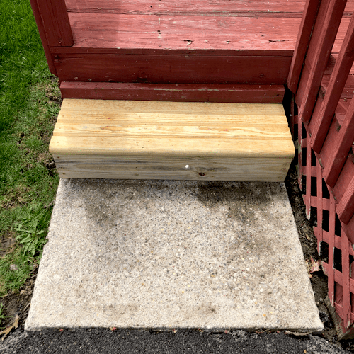 When this customer's porch step fell apart, our cr