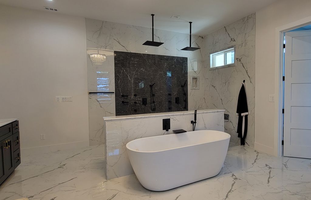 Custom Master Bathroom - after tiling