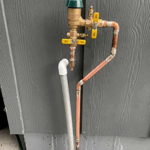 Installed new backflow