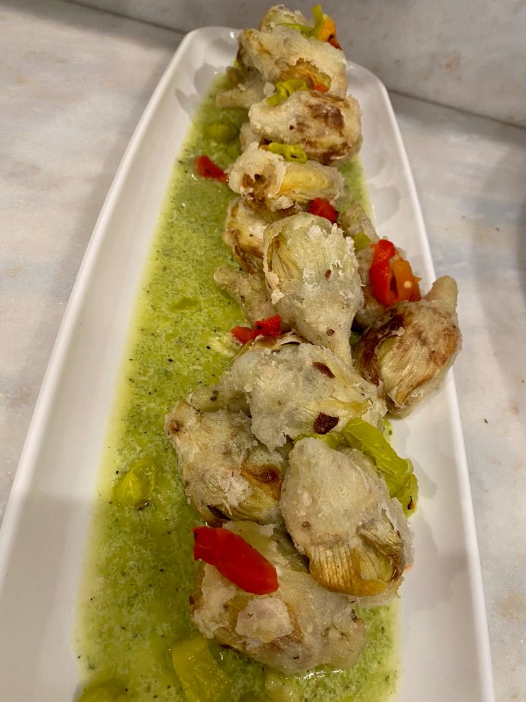 Crispy Artichoke w/ Cilantro Lemon Aoli