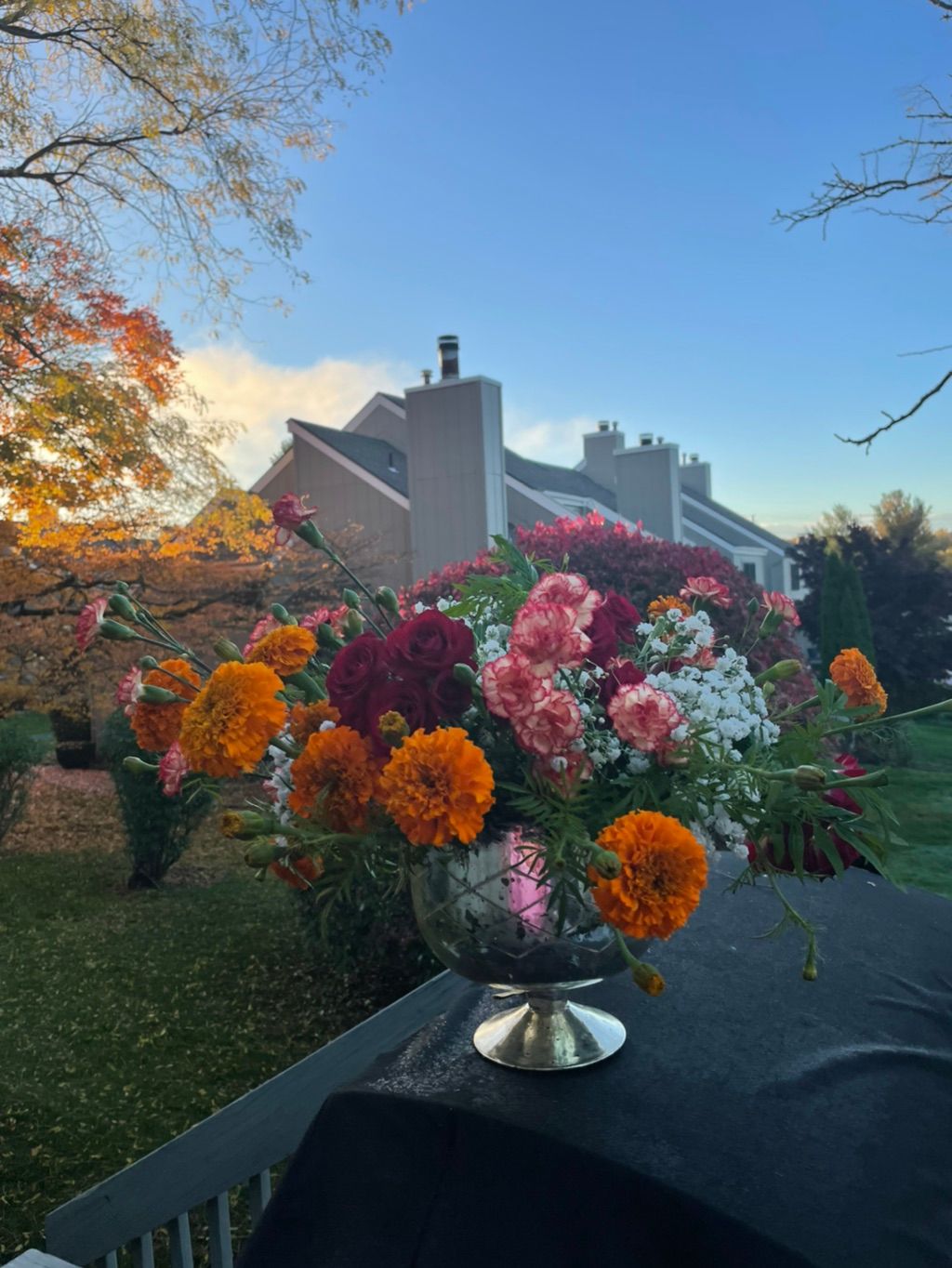 Floral centerpieces made by me