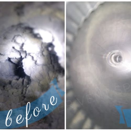 Actual Dryer Vent Cleaning "Before" & "After" Pics