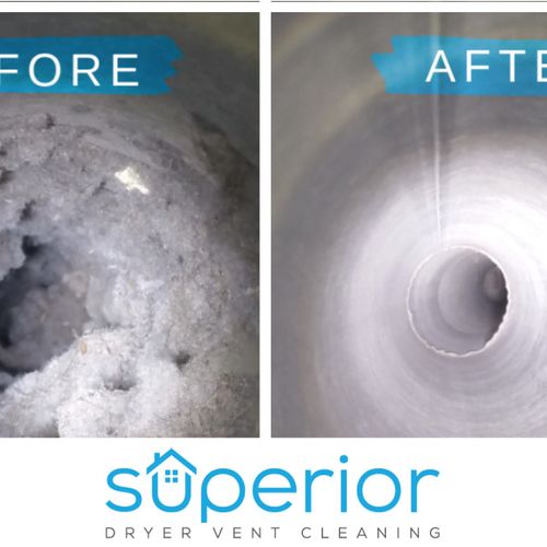MORE "Before" & "After" Dryer Vent Cleaning Pictur