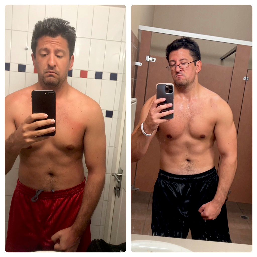 3 months in we added about 10lbs onto his frame ! 