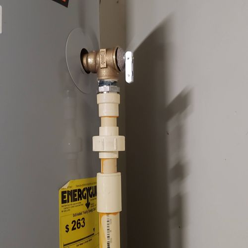 Hired to replace pressure release valve on a water
