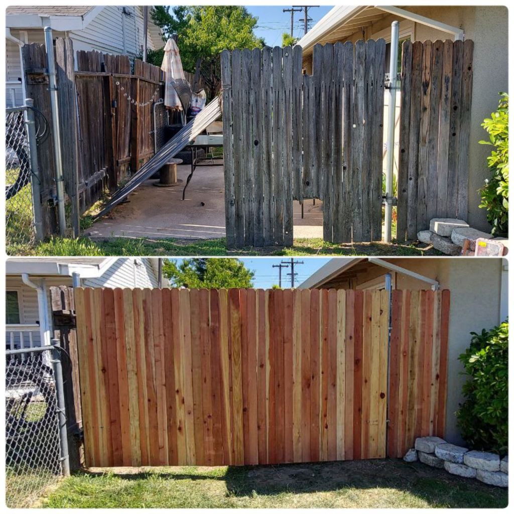 wooden fence gate