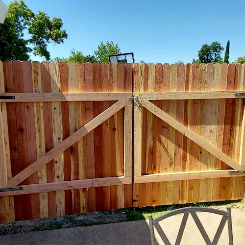 wooden fence gate/after