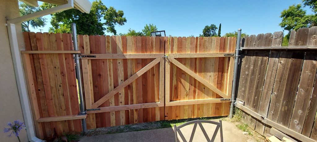 wooden fence gate/after