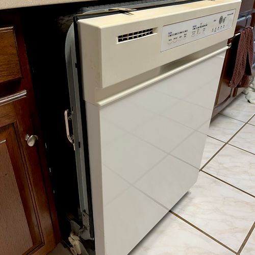 I needed our old dishwasher uninstalled since we p