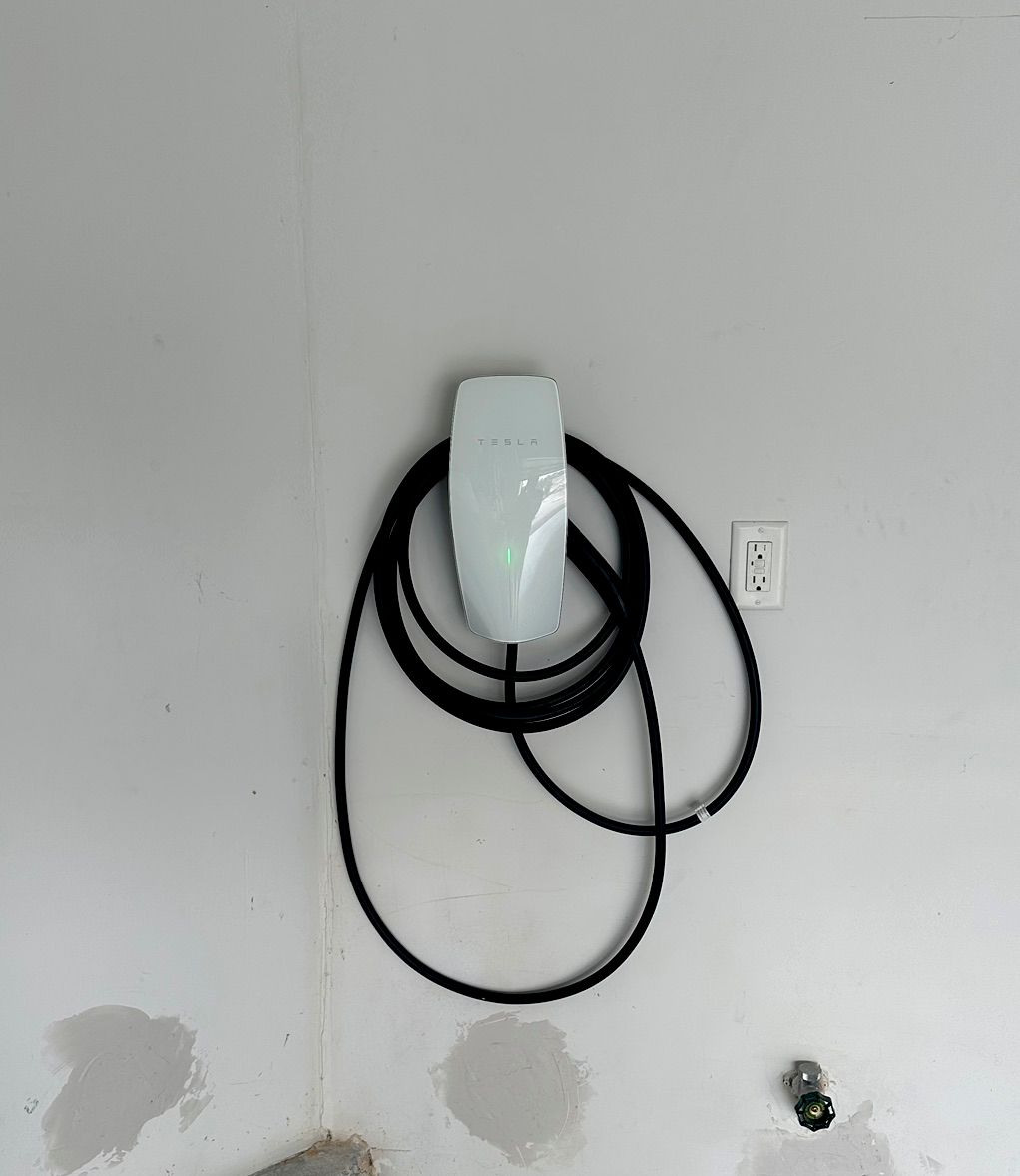 Wall Tesla Charger inside 