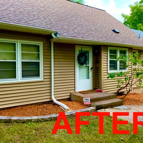 AFTER bush removal, tree removal, and mulching. 