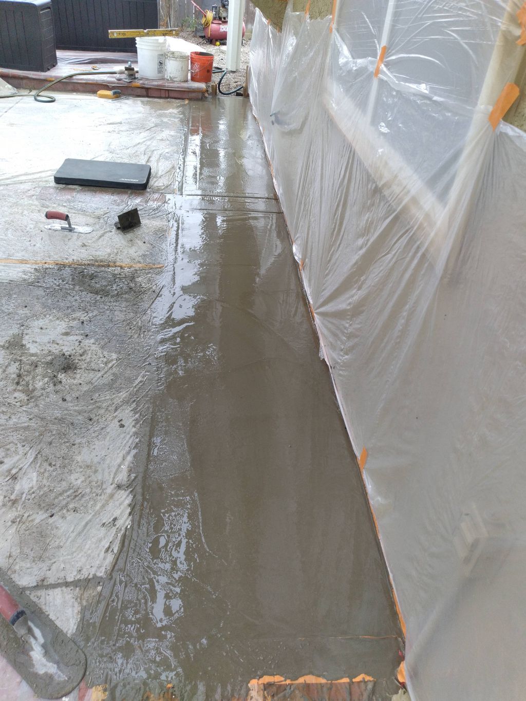 concrete been poured 