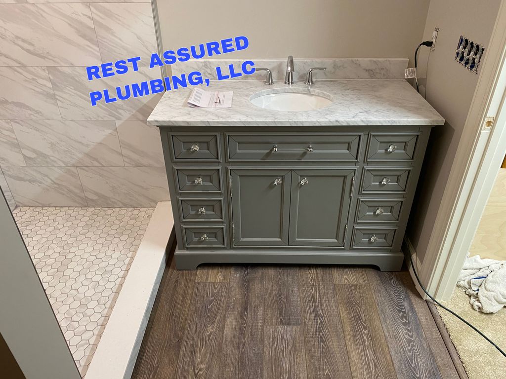 Sink rough and fixture installation 