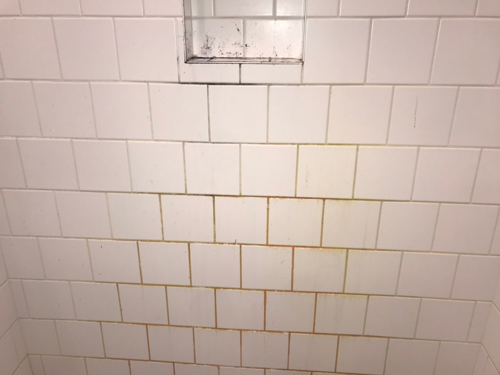 Tough tile shower stains deep cleaning