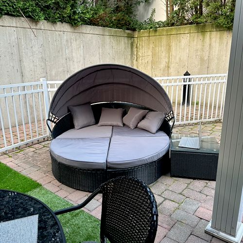 First off, I love my new patio chair!! I have been