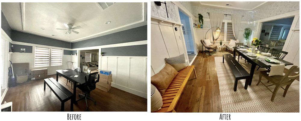 Dining + Reading nook area