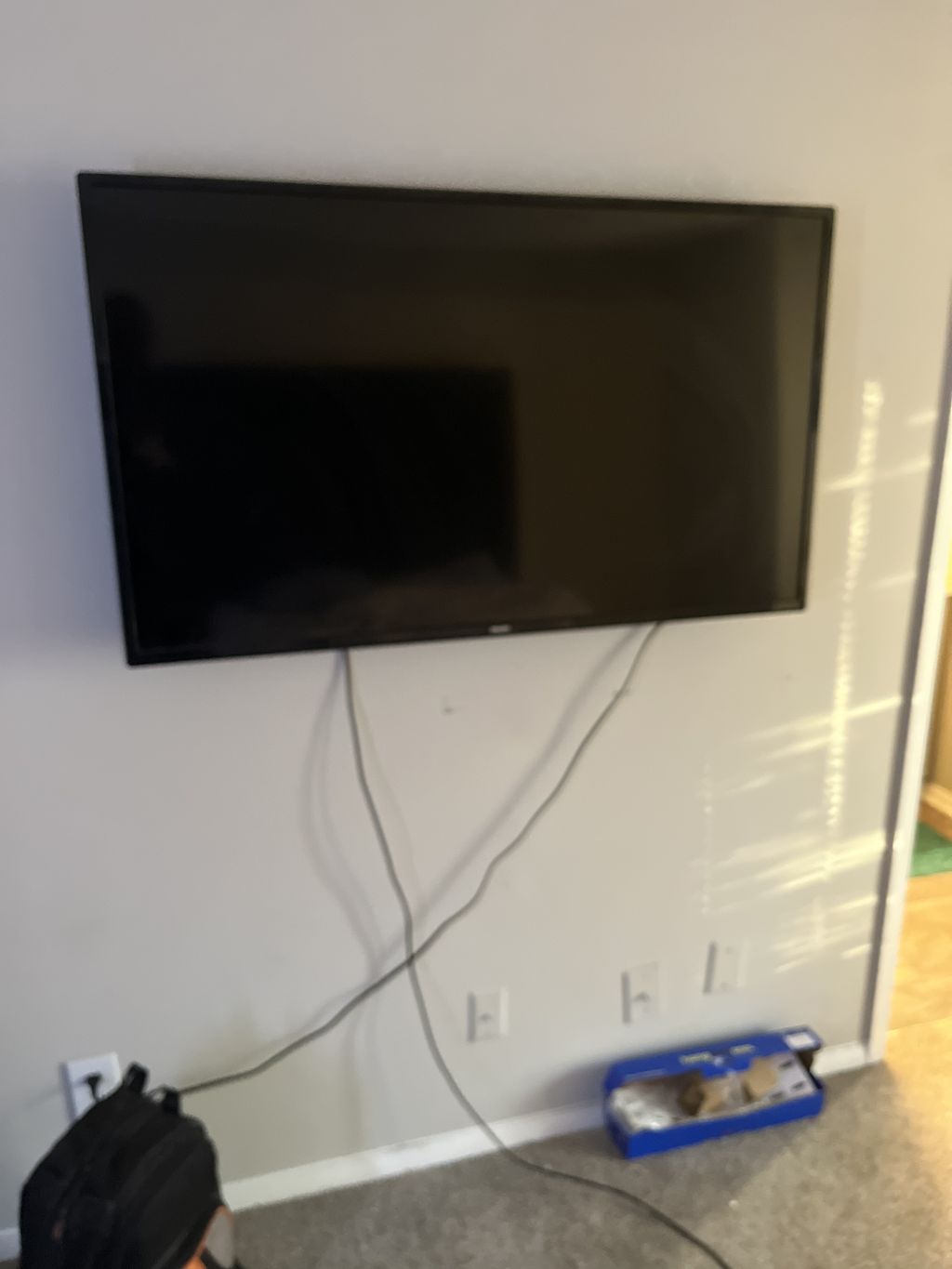 Before hiding wires. 