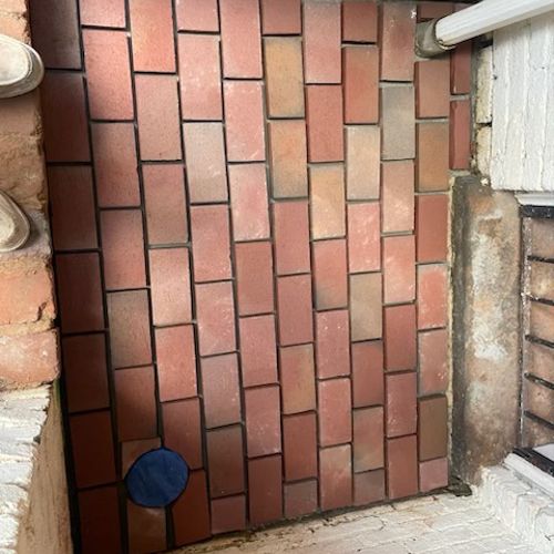 Tomas did a great job redoing a brick landing in f