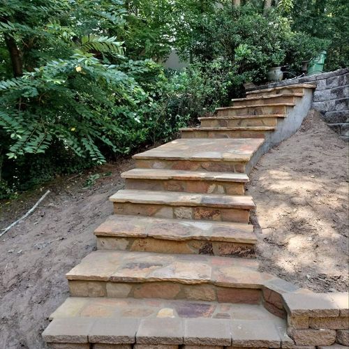 hardscape flagstone steps
