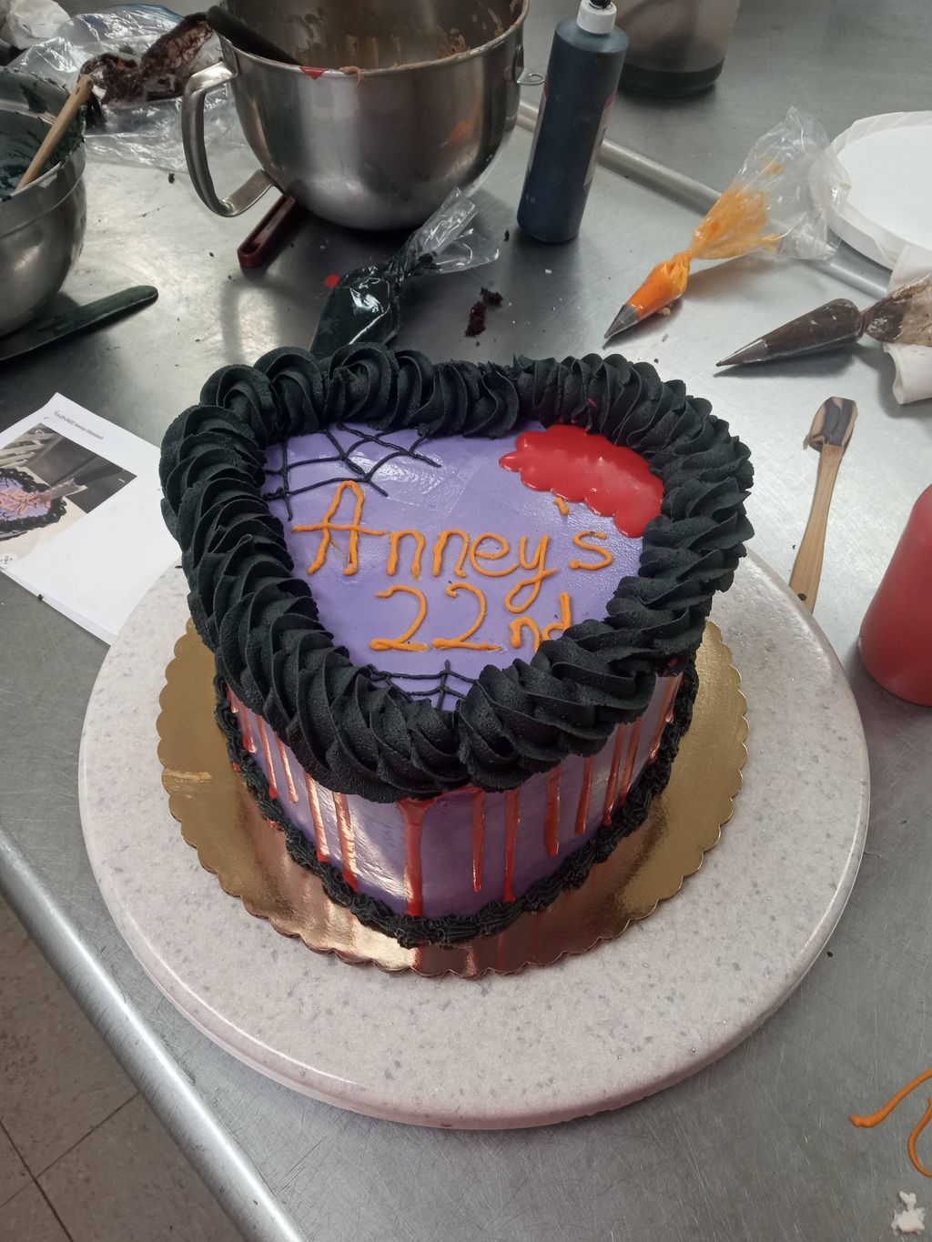 Custom Halloween birthday 9" heart shaped