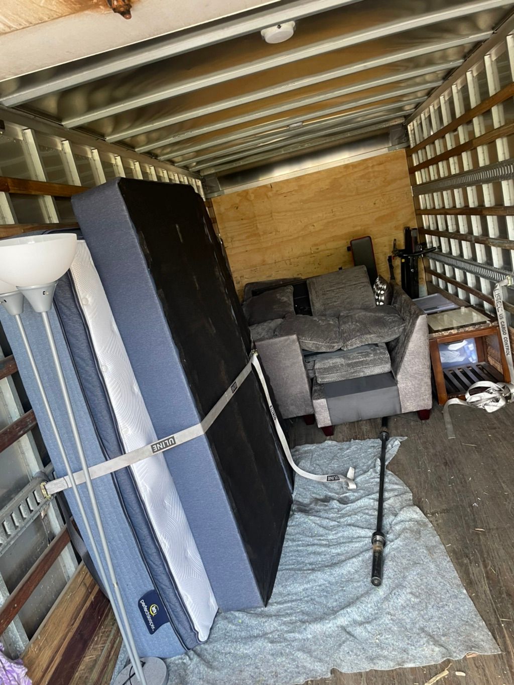 In Process of loading the truck and strapping of i