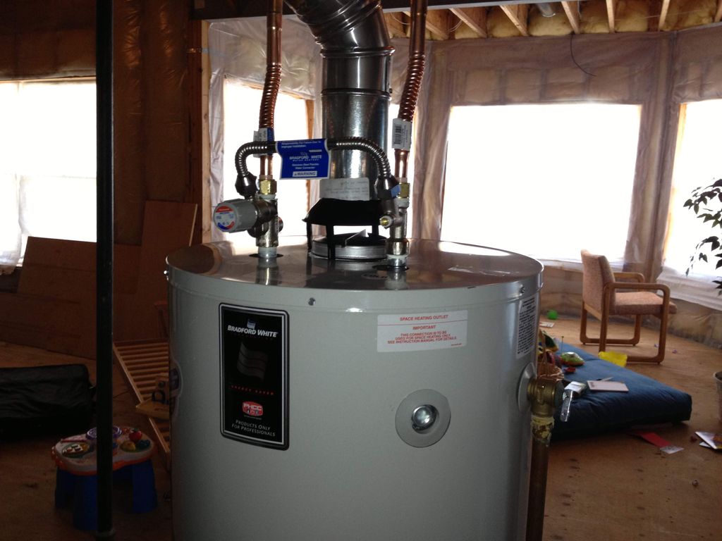 Water heater with mixing valve