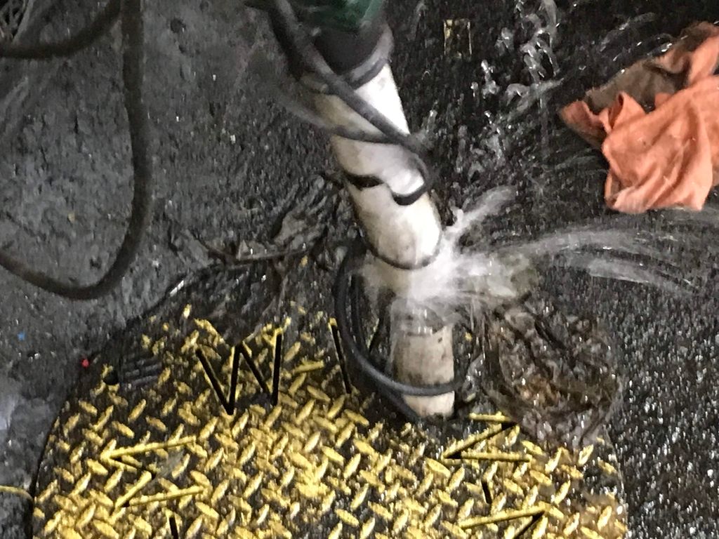 Lifts station sprang a leak
