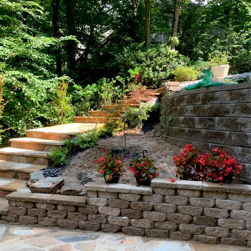 hardscape flagstone steps