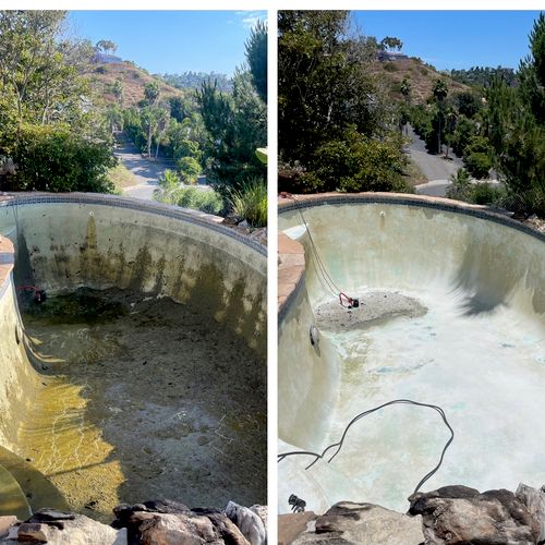 pool was sitting for a year. it needed a acid wash