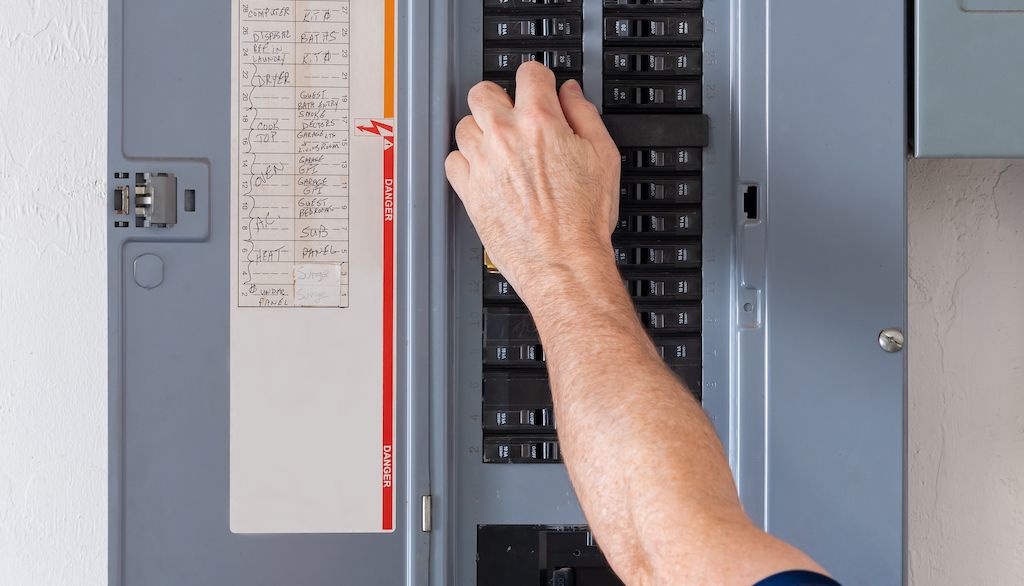 electrical circuit breaker in home