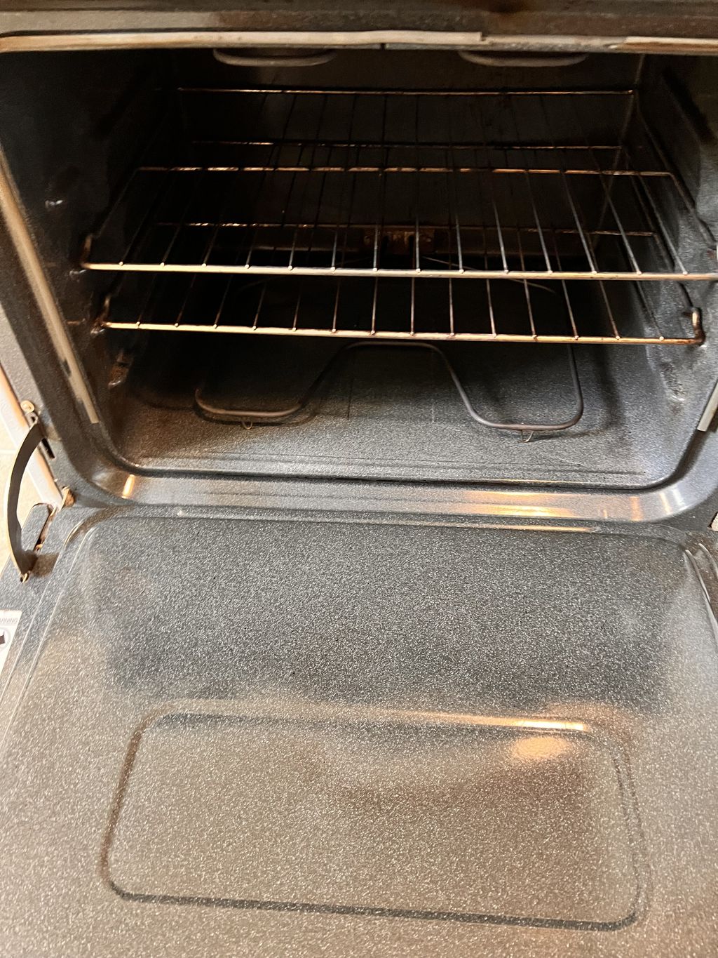 After inside stove